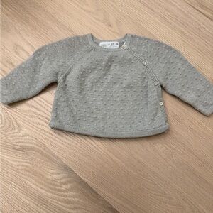 Zara Kids Textured Knit Sweater - Gray